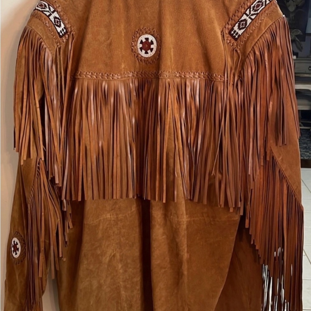 Scully Men’s Hand Laced Beaded Leather Coat